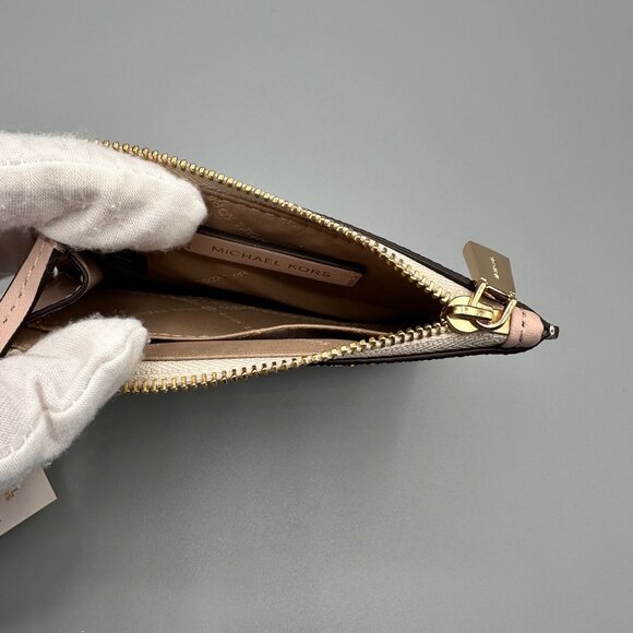 MIchael Kors Jet Set Vanilla Soft Pink Small Coin Purse Wristlet 32F1GJ6P1B NWT - Picture 12 of 16